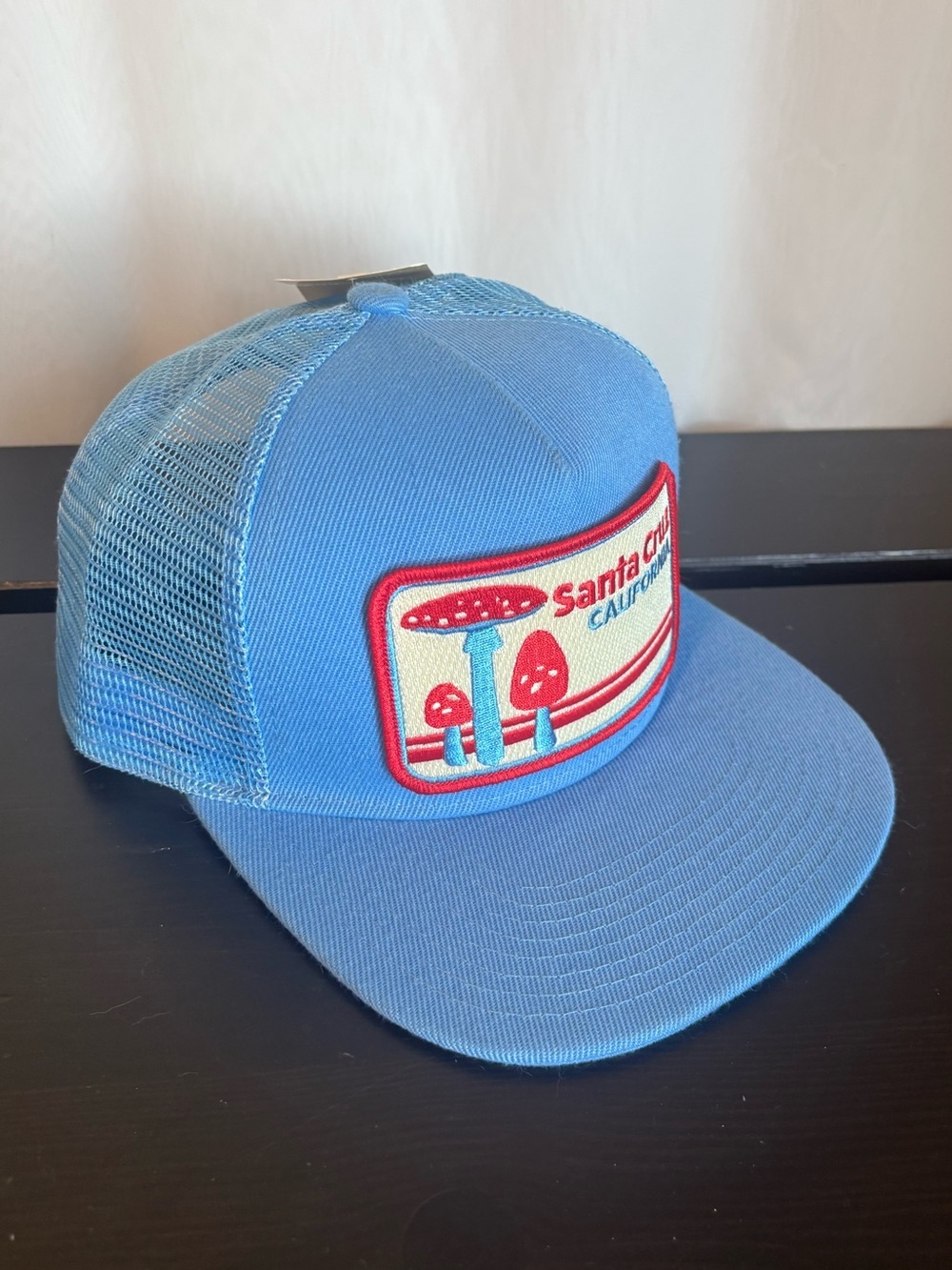Santa Cruz Mushroom Blue Mesh Trucker Hat Barkridge Co